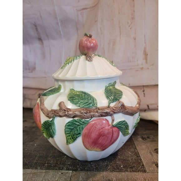 Large Omnibus apple tree ceramic container home decor - Picture 3 of 8